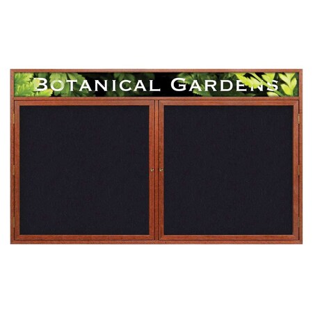 United Visual Products Double Door Indoor Enclosed Easy Tack Bo UV331EZ-BLUE-SATIN